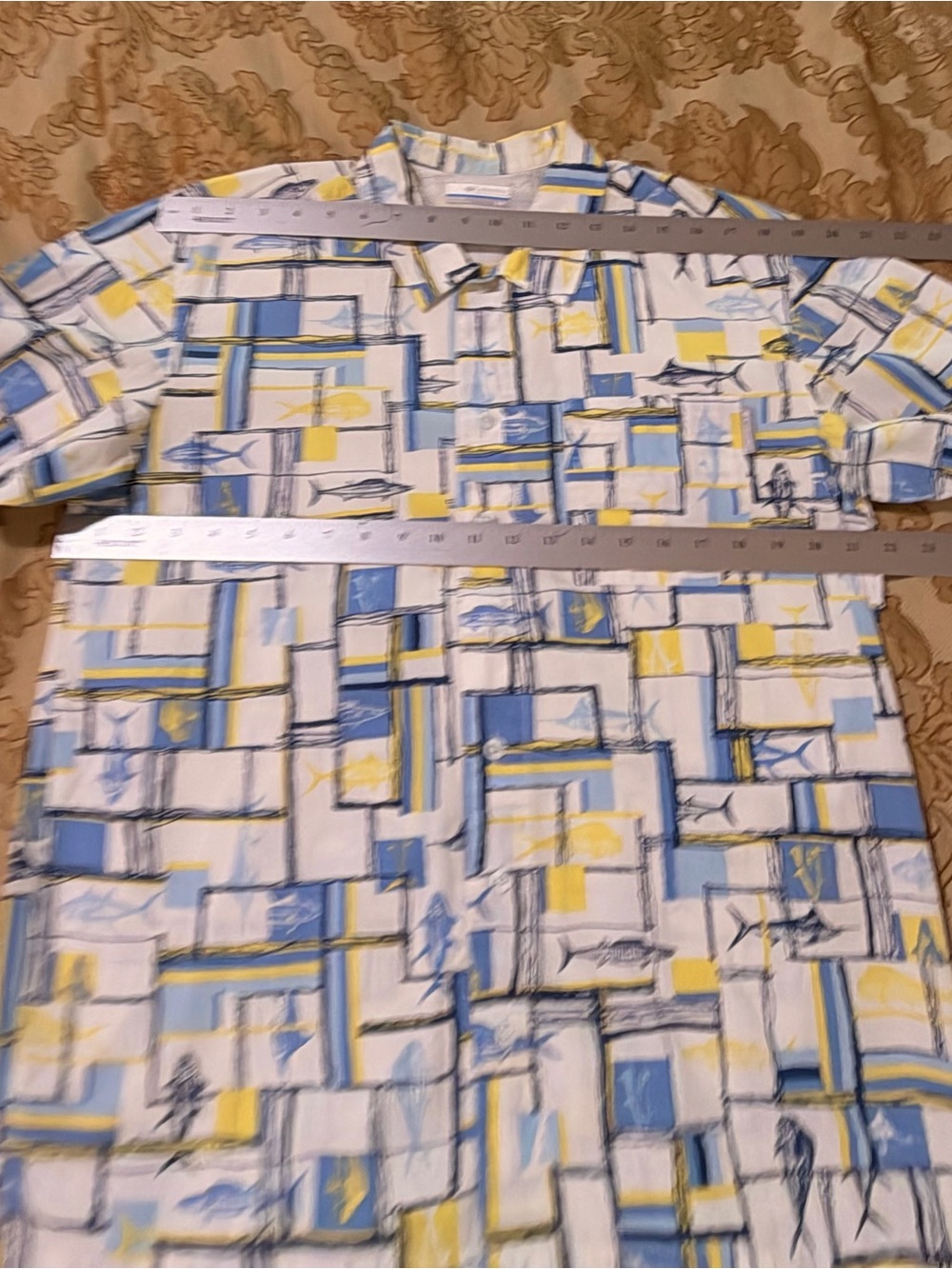 Columbia PFG Shirt, Short Sleeve Vented Lightweight Fishing, Men's Size Small - Picture 15 of 16